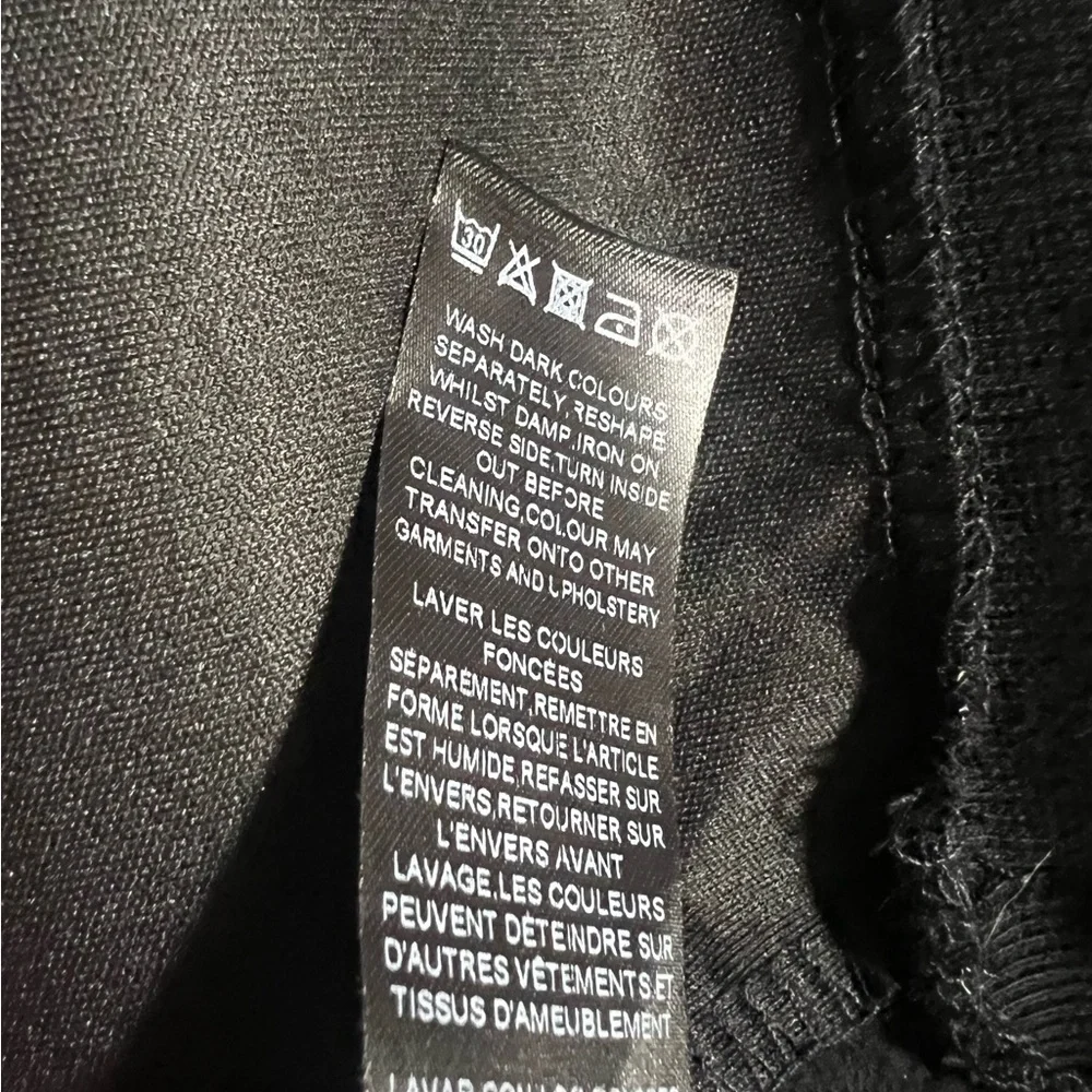 ASOS Women Size 6 Black Long Sleeve Hooded Dress/ Hoodie Metallic New - Picture 9 of 9